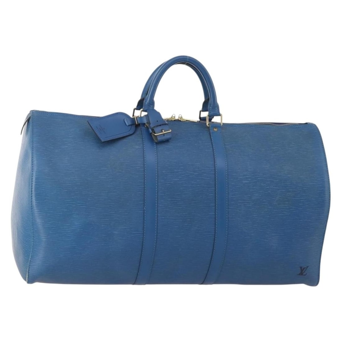 Louis Vuitton Epi Leather Keepall 55 Toledo Blue Boston Bag: Louis Vuitton Epi Leather Keepall 55 Toledo Blue Boston Bag This Louis Vuitton Epi Keepall 55 Boston Bag in Toledo Blue is crafted from durable Epi leather and features a spacious interior, making it 