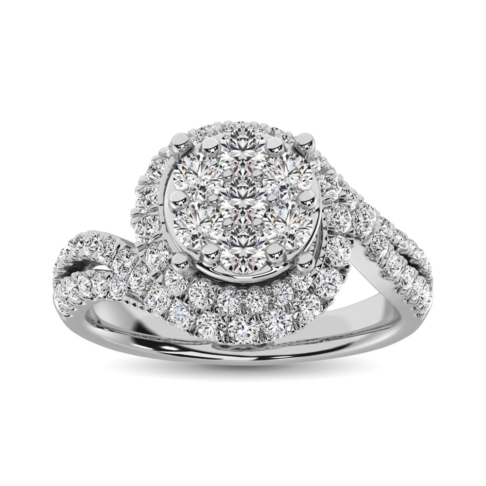 Diamond 1 1/2 Ct.Tw. Engagement Ring in 14K White Gold: Diamond 1 1/2 Ct.Tw. Engagement Ring in 14K White Gold 14k White Gold Stone Color: G-h Stone Clarity: Si2 Each ring is presented in standard size 6.5. Complimentary resizing is available between sizes