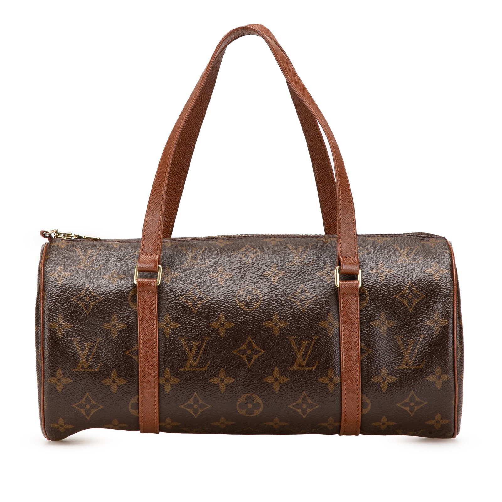 Louis Vuitton Monogram Papillon 30 Handbag with Vachetta Trim: Louis Vuitton Monogram Papillon 30 Handbag with Vachetta Trim The Louis Vuitton Monogram Papillon 30 is an iconic handbag crafted from durable monogram canvas with elegant vachetta leather trim. It fe