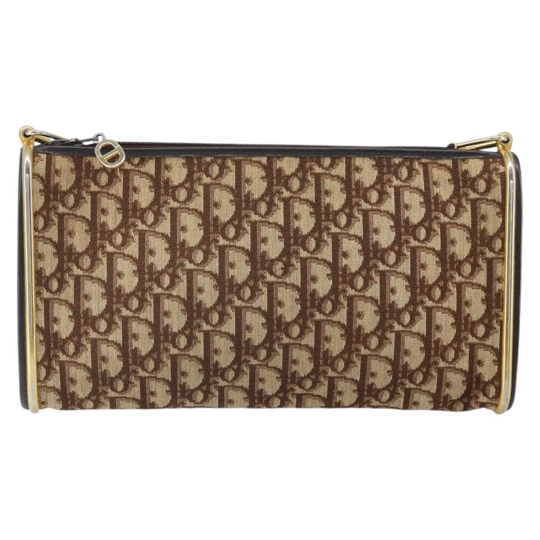 Christian Dior Trotter Brown Canvas Shoulder Bag France 27cm: Christian Dior Trotter Brown Canvas Shoulder Bag France 27cm This Christian Dior Trotter shoulder bag features a brown canvas exterior and is designed for women. The bag showcases the iconic Trotter p
