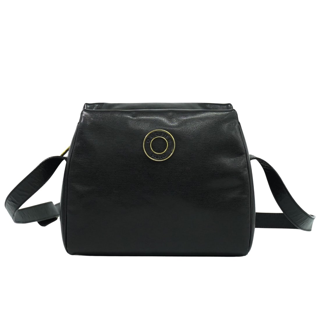 Celine Black Leather Crossbody Bag 25cm by 20cm by 11cm: Celine Black Leather Crossbody Bag 25cm by 20cm by 11cm This pre-owned Celine shoulder bag designed for women features black leather construction and offers a compact crossbody style. The bag shows si