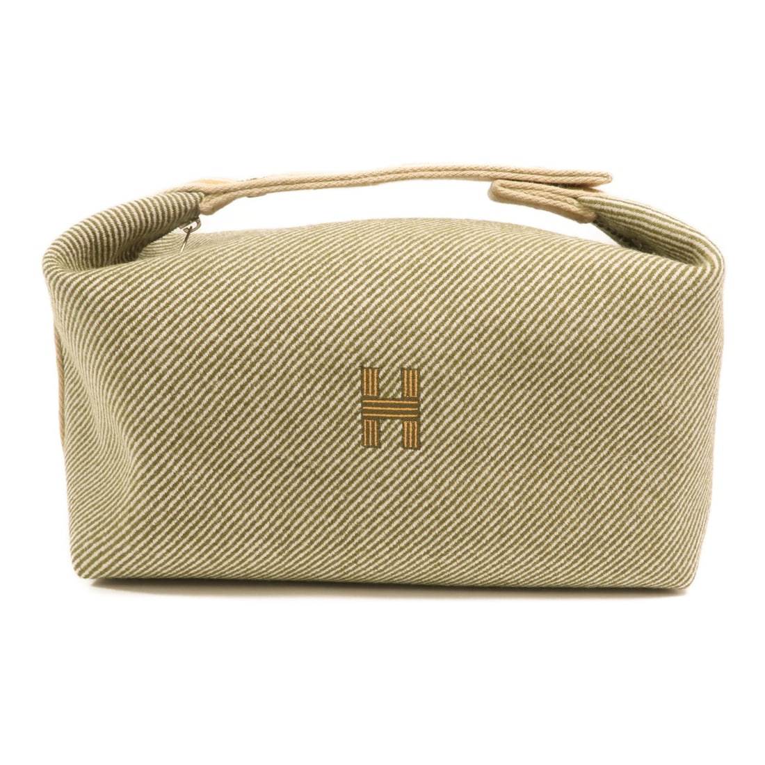 Green Canvas Bride a Brac Handbag by Hermes Palladium Hardware: Green Canvas Bride a Brac Handbag by Hermes Palladium Hardware This Hermes Bride a Brac handbag is crafted from green canvas and features a structured silhouette. Designed for women, it offers a regul