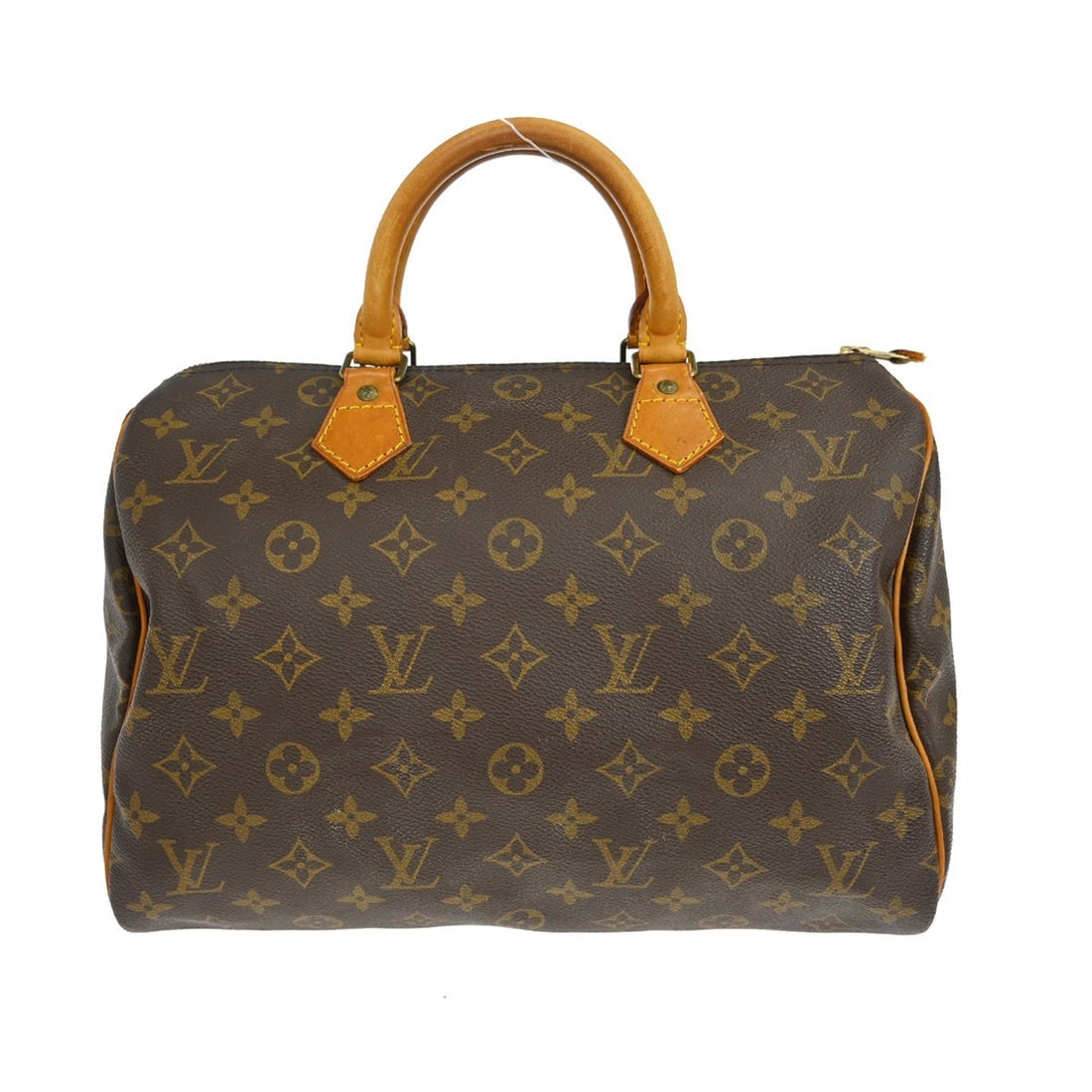 Louis Vuitton Speedy 30 Monogram Canvas Satchel Bag M41526: Louis Vuitton Speedy 30 Monogram Canvas Satchel Bag M41526 This Louis Vuitton Speedy 30 handbag features the iconic Monogram canvas with beige leather double handles and a zip closure. Designed for ca