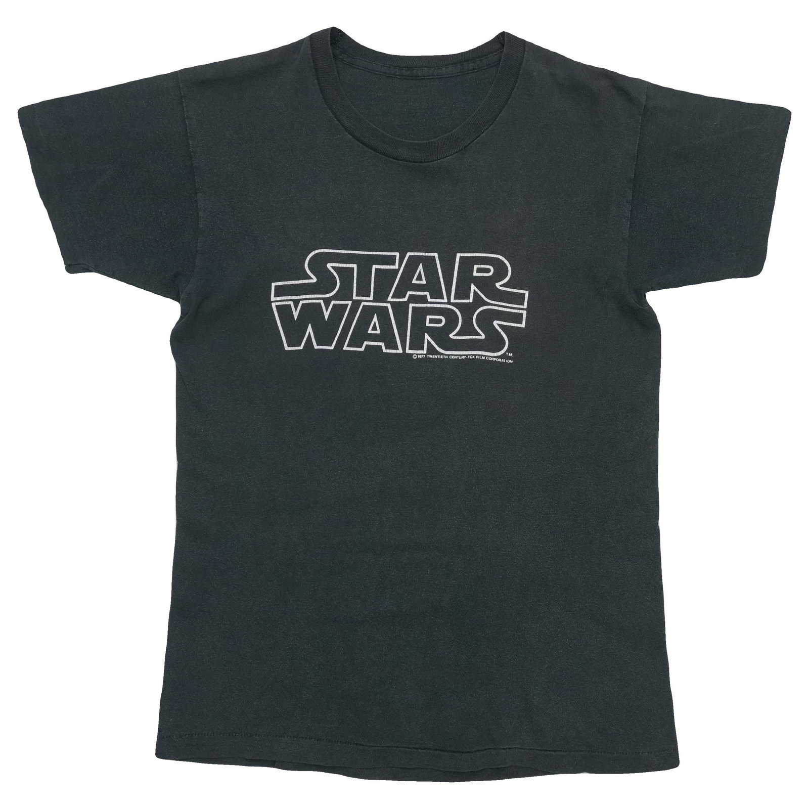 Vintage 1977 Black Star Wars Cotton Graphic T Shirt (1 of 5)