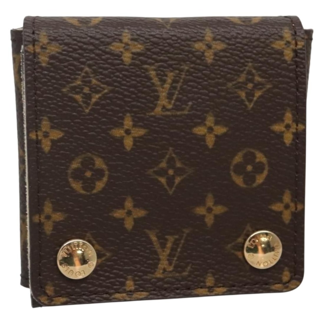 LOUIS VUITTON Monogram Jewelry Box Authentic France 142037: LOUIS VUITTON Monogram Jewelry Box Authentic France 142037 This exquisite Louis Vuitton Monogram Jewelry Box is crafted from high-quality Monogram Canvas, showcasing the iconic Louis Vuitton design. M