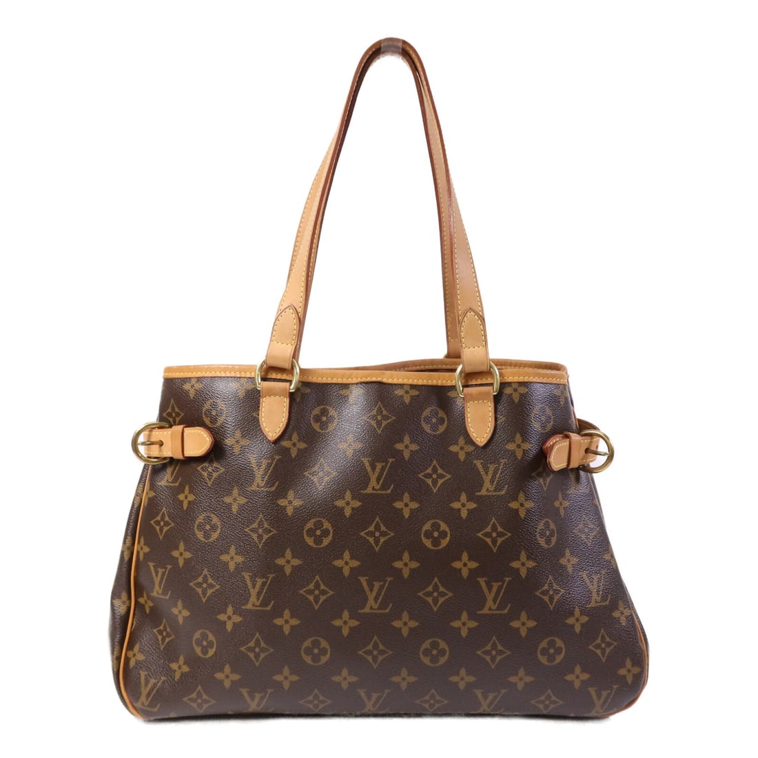 Louis Vuitton Batignolles Horizontal Monogram Canvas Shoulder Bag M51154 Brown: Louis Vuitton Batignolles Horizontal Monogram Canvas Shoulder Bag M51154 Brown This Louis Vuitton Batignolles Horizontal shoulder bag features the classic monogram pattern on durable PVC coated canvas