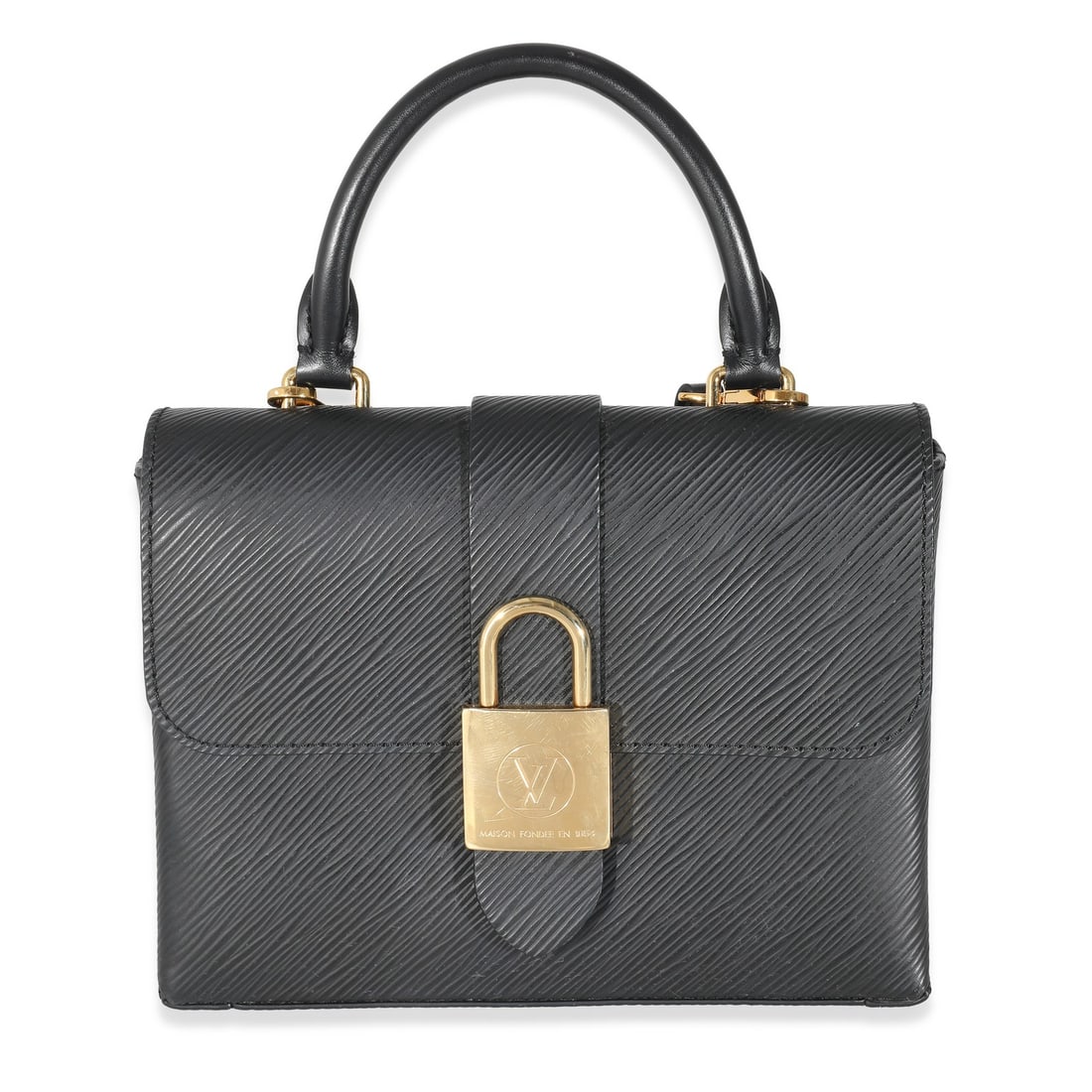 Louis Vuitton Locky BB Epi Leather Shoulder Bag with Removable Strap: Louis Vuitton Locky BB Epi Leather Shoulder Bag with Removable Strap This Louis Vuitton Locky BB handbag features black Epi leather with a gold-tone magnetic snap closure. The bag offers versatile car