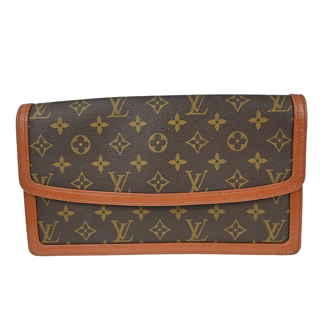 Louis Vuitton Monogram Canvas Pochette Dam GM Medium Brown Clutch Bag M51810 (1 of 15)