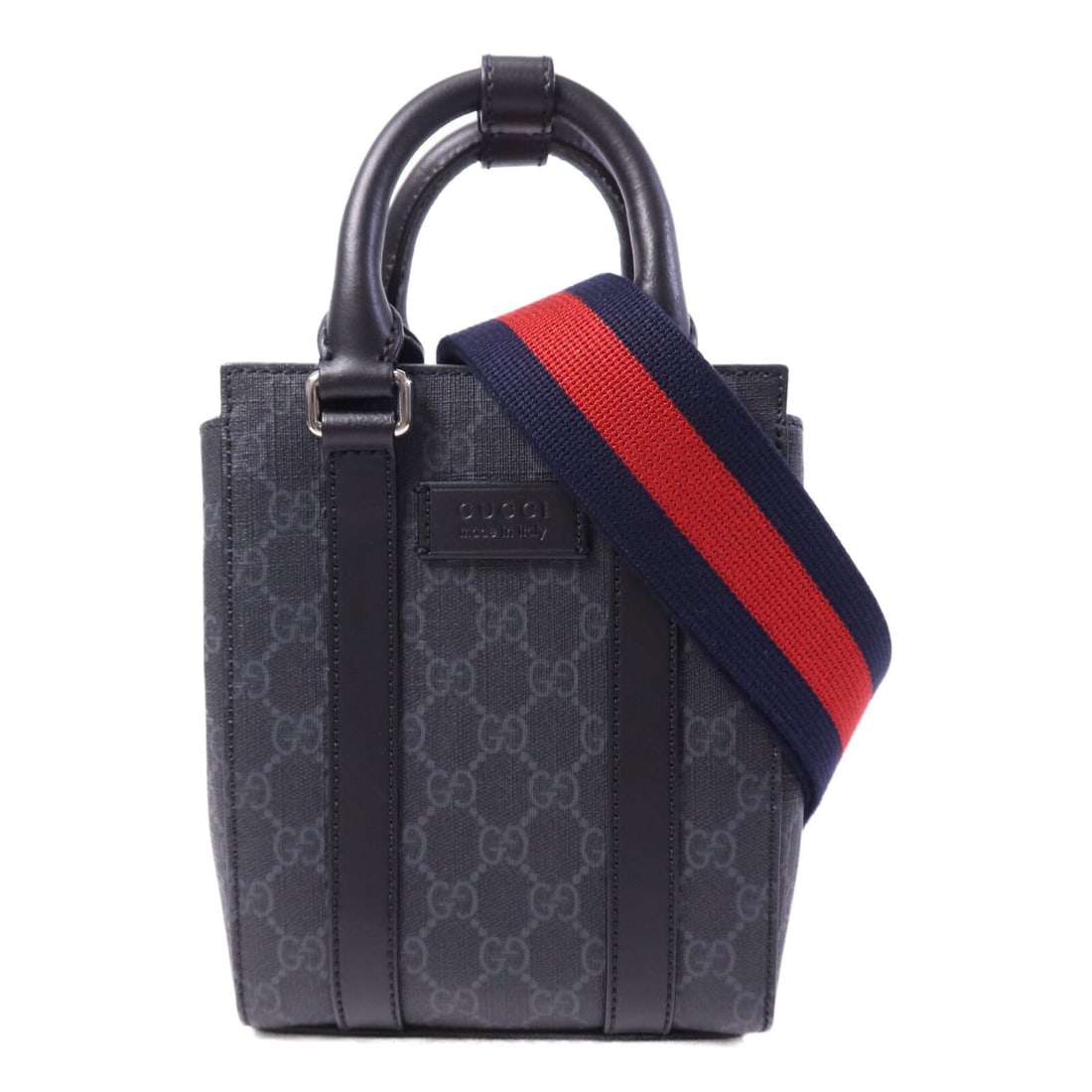 Gucci GG Supreme Mini Black Coated Canvas Shoulder Crossbody Bag: Gucci GG Supreme Mini Black Coated Canvas Shoulder Crossbody Bag This Gucci GG Supreme Mini 2 Way Bag is crafted from black PVC coated canvas and features a versatile design that allows it to be carri