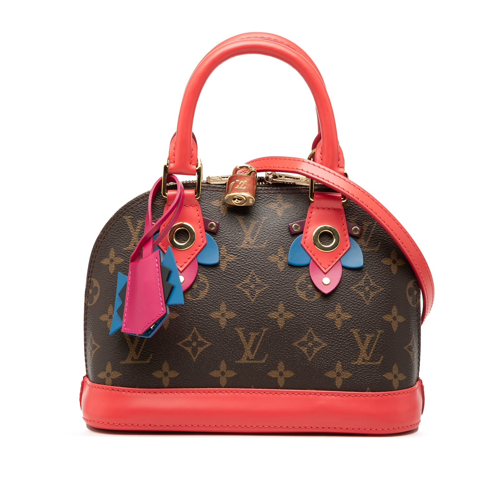 Louis Vuitton Totem Alma BB Monogram Canvas Crossbody Bag: Louis Vuitton Totem Alma BB Monogram Canvas Crossbody Bag This Louis Vuitton Monogram Totem Alma BB features a monogram canvas body with leather trim, rolled leather handles, a detachable flat leather