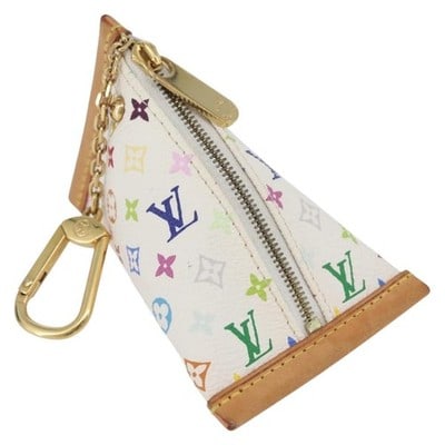 Louis Vuitton Berlango White Monogram Multicolor Coin Purse M58028: Louis Vuitton Berlango White Monogram Multicolor Coin Purse M58028 This Louis Vuitton Monogram Multicolor Berlango Coin Purse in white features the iconic multicolor monogram canvas. The purse has a c