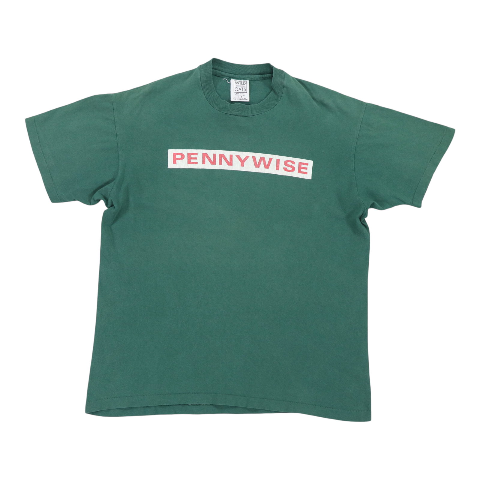 Vintage 1994 Pennywise Green Cotton Band T Shirt Size Large: Vintage 1994 Pennywise Green Cotton Band T Shirt Size Large This is an original vintage 1994 Pennywise shirt featuring both front and back graphics. Made from 100% cotton, the shirt comes in green and
