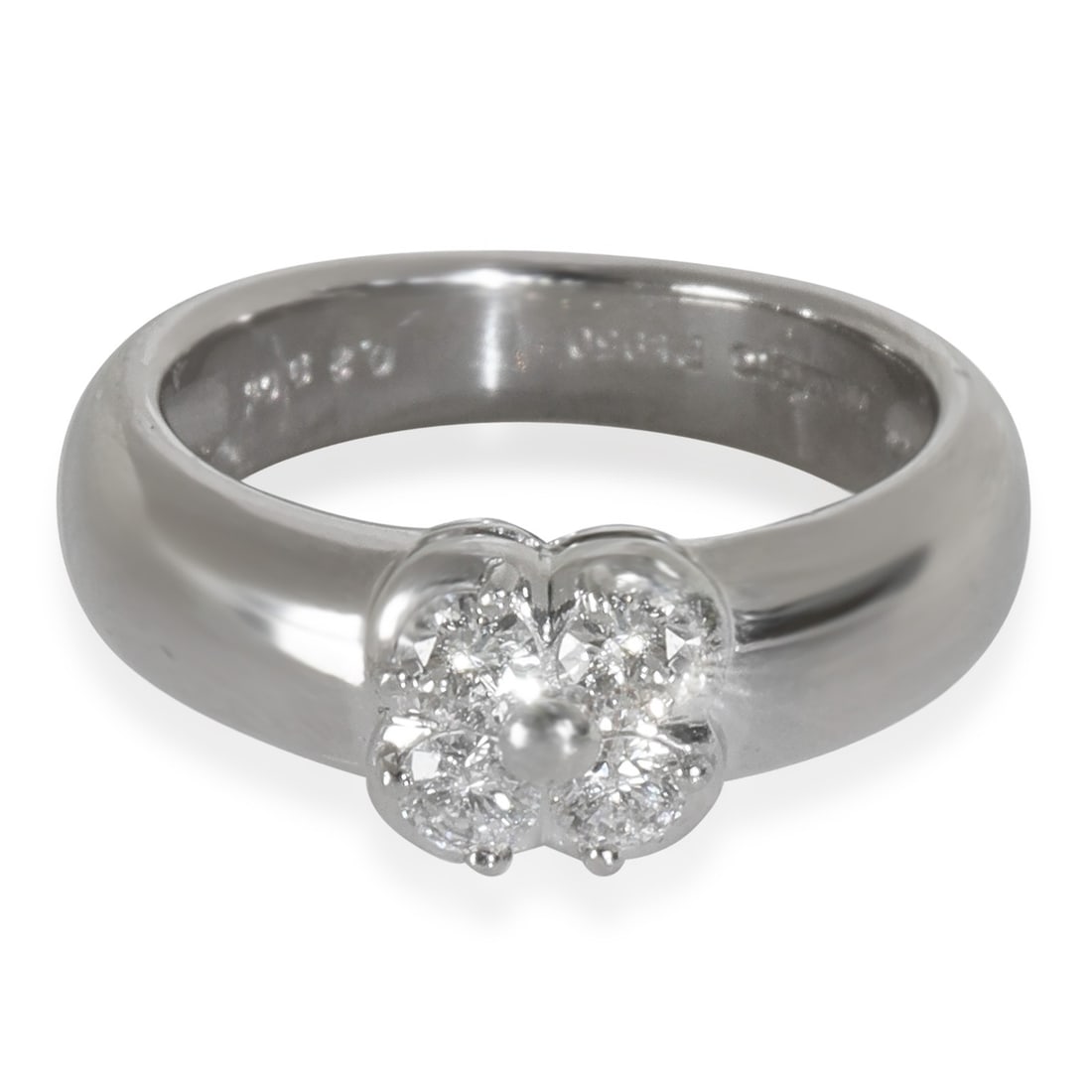 Mikimoto Vintage Clover Ring Platinum Diamond 0.29ct VS1 Size 5 (1 of 3)