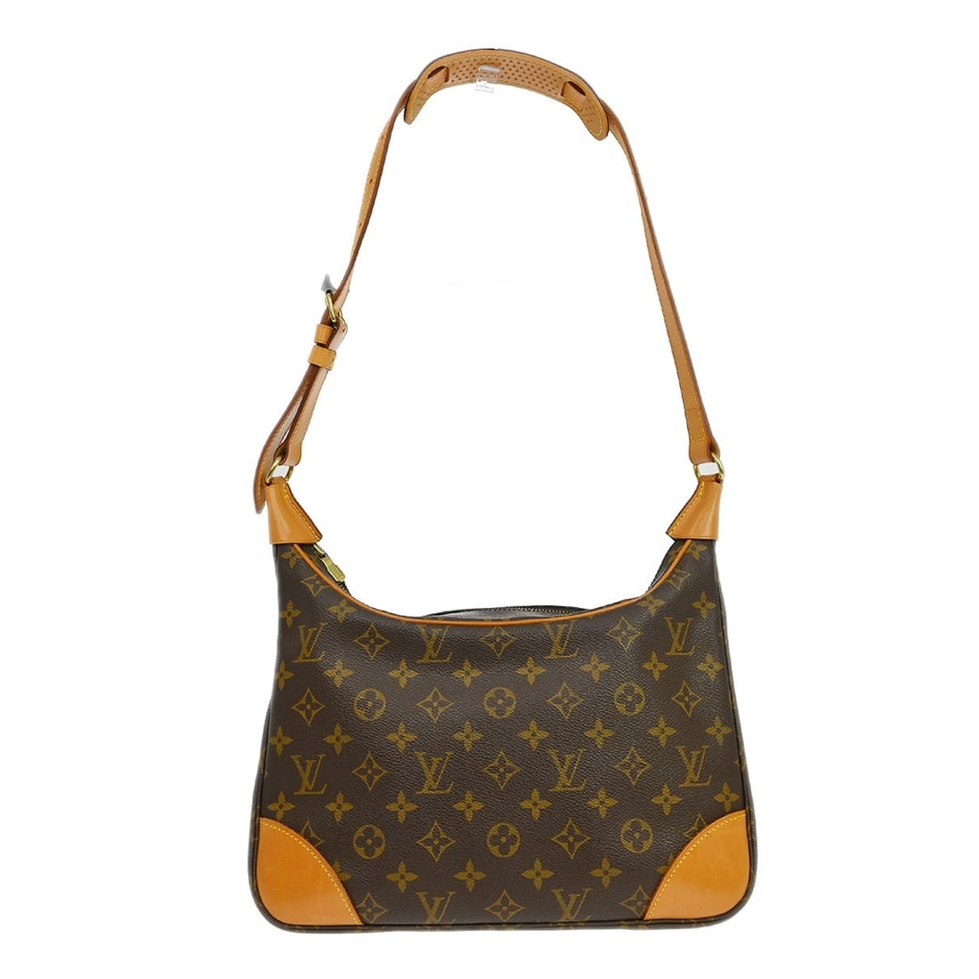 Louis Vuitton Boulogne 30 Monogram Shoulder Bag Vintage Brown Leather: Louis Vuitton Boulogne 30 Monogram Shoulder Bag Vintage Brown Leather This Louis Vuitton Monogram Boulogne 30 shoulder bag features the iconic monogram pattern on brown leather, complemented by beige 