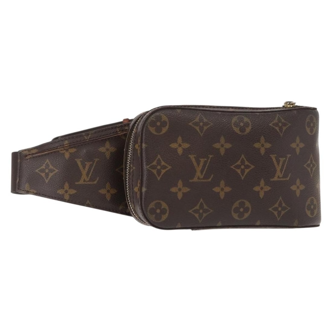 Louis Vuitton Monogram Canvas Geronimos Unisex Waist Bag: Louis Vuitton Monogram Canvas Geronimos Unisex Waist Bag Louis Vuitton Geronimos Waist Bag in brown monogram canvas designed for unisex use. This pre-owned waist bag features a compact design with a m