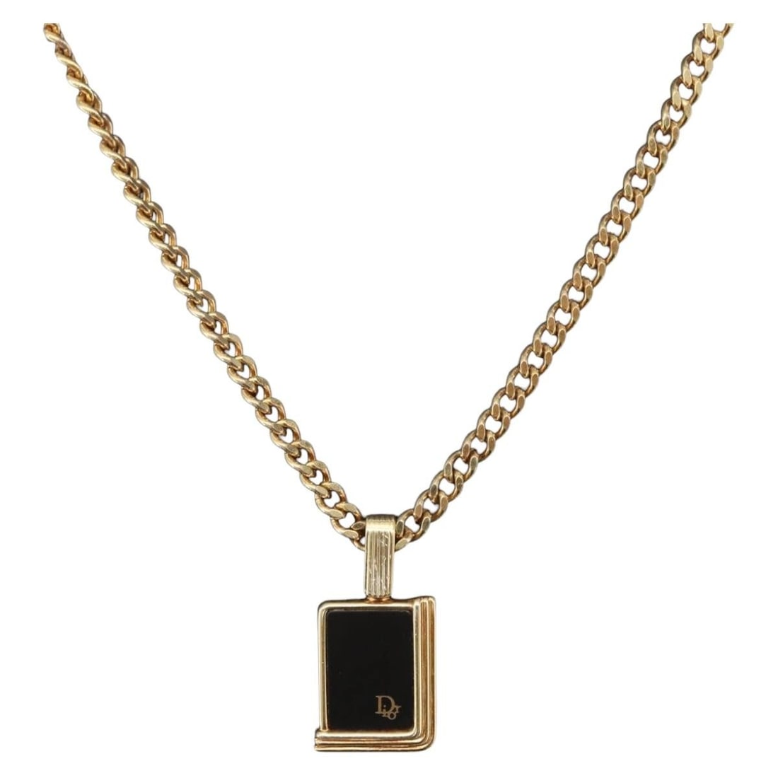 Christian Dior Gold Tone Metal Necklace for Women 18.1 Inch: Christian Dior Gold Tone Metal Necklace for Women 18.1 Inch This Christian Dior women's necklace features a gold tone metal design. The necklace has a total length of approximately 46 cm (18.1 inches)