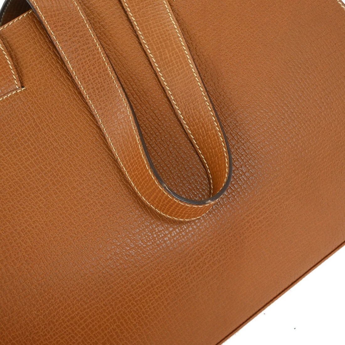 Loewe Anagram Brown Leather Tote with Drawstring - 4