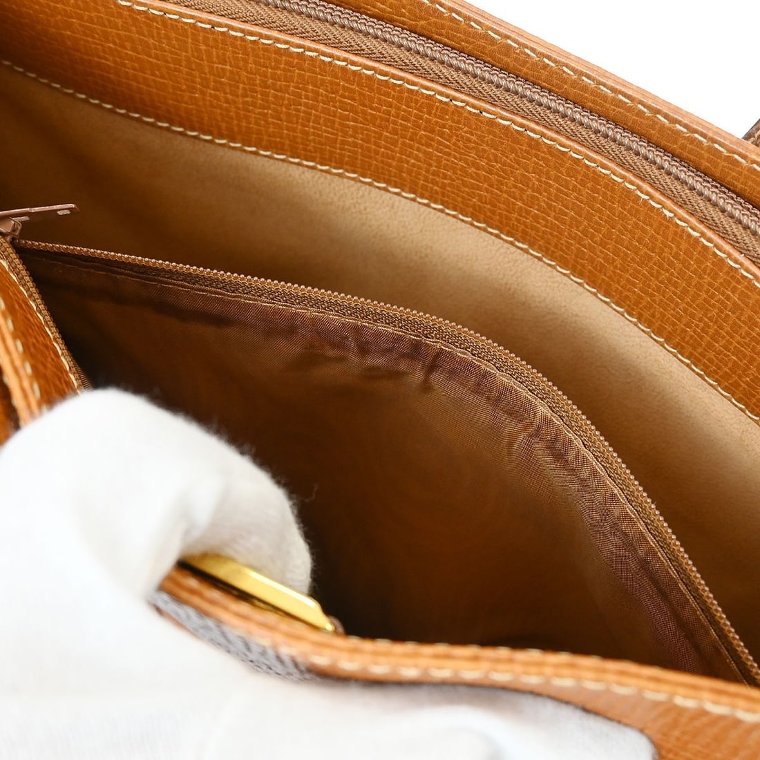 Loewe Anagram Brown Leather Tote with Drawstring - 9