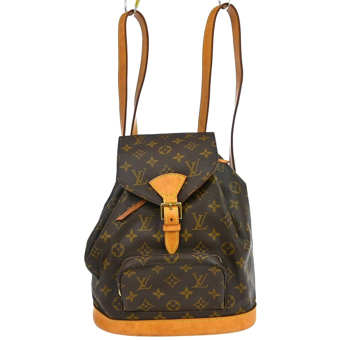 Louis Vuitton Montsouris MM Monogram Canvas Medium Vintage Backpack: Louis Vuitton Montsouris MM Monogram Canvas Medium Vintage Backpack This Louis Vuitton Montsouris MM backpack features the iconic monogram canvas leather exterior with beige shoulder straps and flap b
