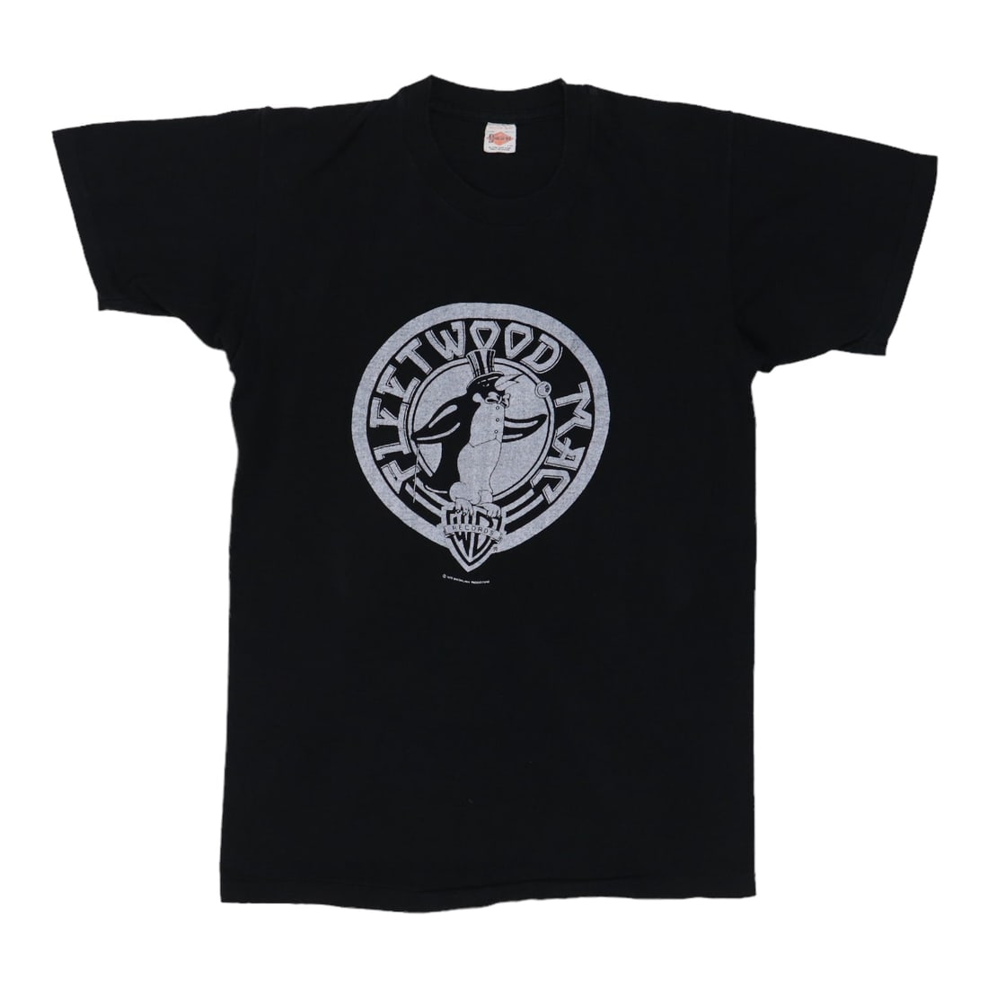 Vintage 1976 Fleetwood Mac Warner Brothers Promotional Cotton T Shirt Black: Vintage 1976 Fleetwood Mac Warner Brothers Promotional Cotton T Shirt Black This is an original vintage 1976 Fleetwood Mac Warner Brothers promotional shirt. The shirt features graphics on both the fr