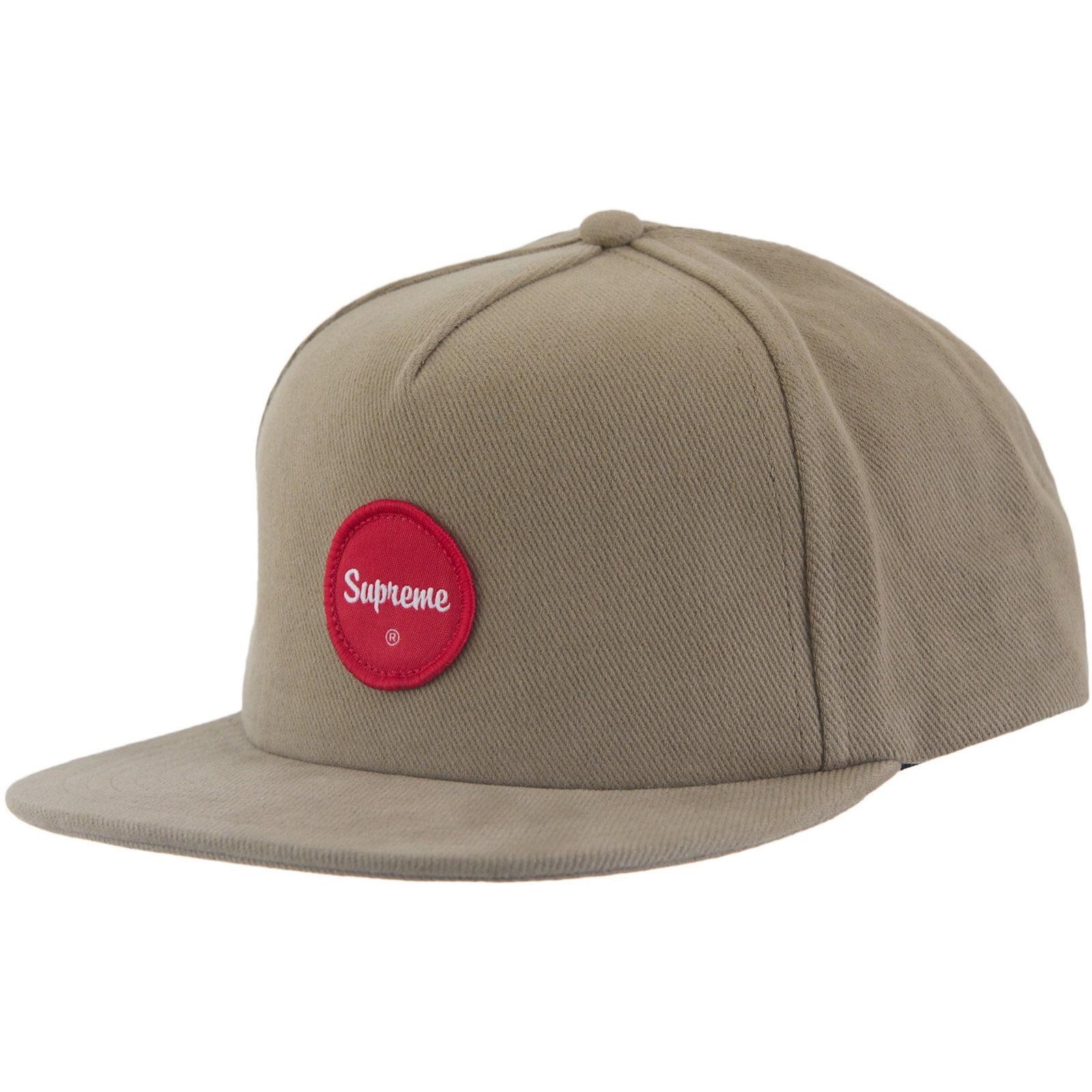 Khaki Supreme Twill Patch Five Panel Cap (1 of 2)