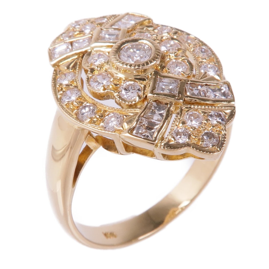 JEWELRY 18K Yellow Gold Diamond Ring Size 6.25: JEWELRY 18K Yellow Gold Diamond Ring Size 6.25 This exquisite 18K yellow gold diamond ring features a stunning clear diamond as its centerpiece. Designed in a classic style, this ring is perfect for