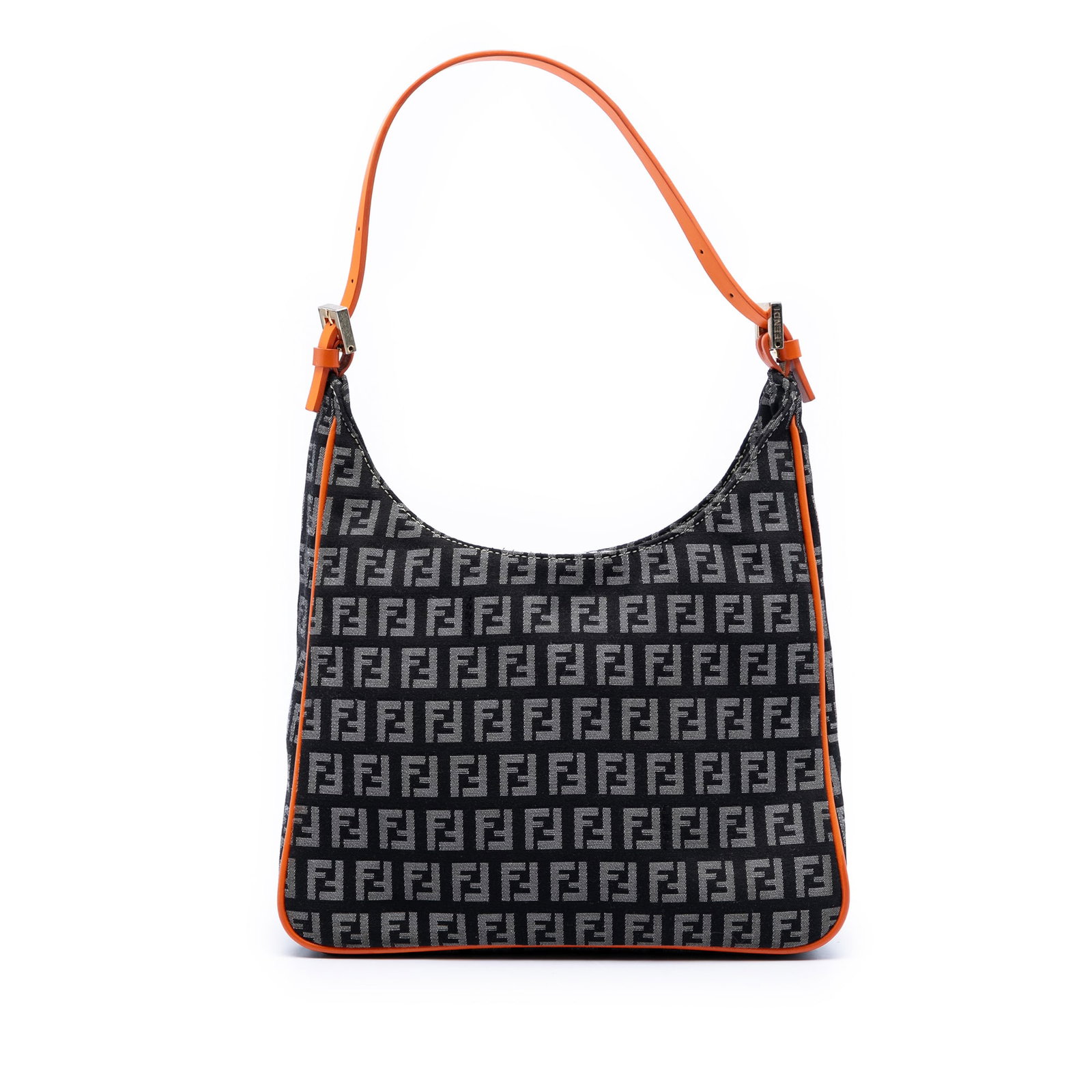 Zucchino Pattern Canvas Shoulder Purse with Adjustable Leather Strap by Fendi: Zucchino Pattern Canvas Shoulder Purse with Adjustable Leather Strap by Fendi The Fendi Zucchino Canvas Shoulder Bag features a canvas body with a signature Zucchino pattern, an adjustable flat leathe