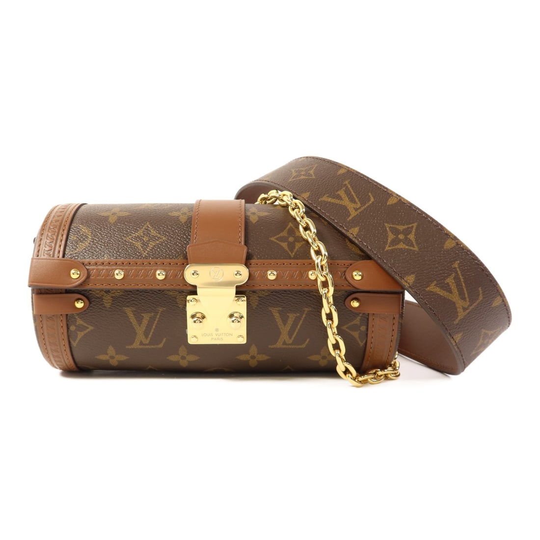 Louis Vuitton Papillon Trunk 2 Way Shoulder Bag M57835 Brown PVC Canvas: Louis Vuitton Papillon Trunk 2 Way Shoulder Bag M57835 Brown PVC Canvas This exquisite Louis Vuitton Papillon Trunk 2 Way Shoulder Bag is crafted from durable PVC coated canvas in a classic brown mono