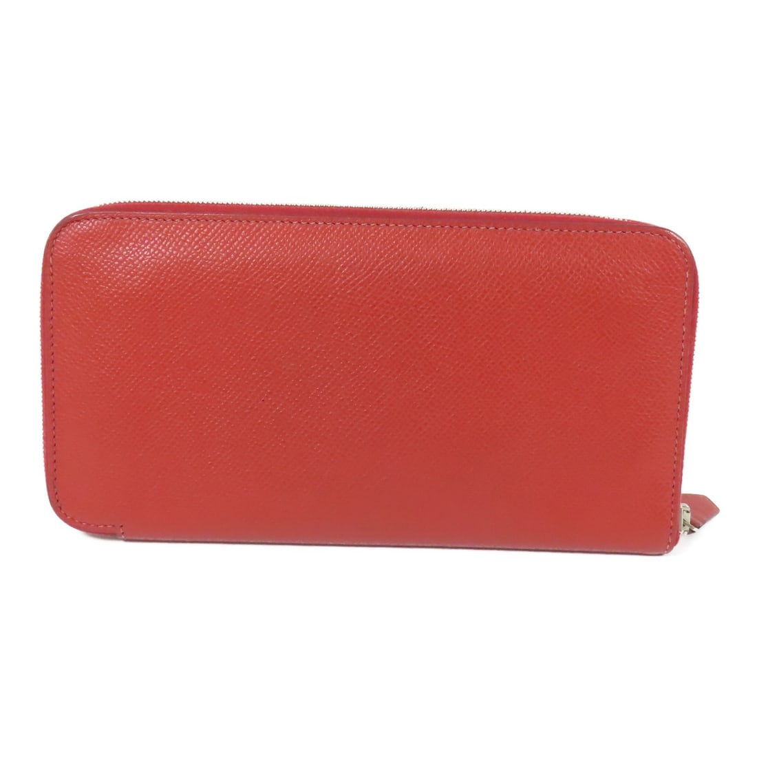 HERMES Azap Wallet Epsom Leather Red PHW France: HERMES Azap Wallet Epsom Leather Red PHW France Presenting the HERMES Azap Wallet, crafted from high-quality Epsom leather in a striking Rouge Casaque color. This around long wallet features a sleek a