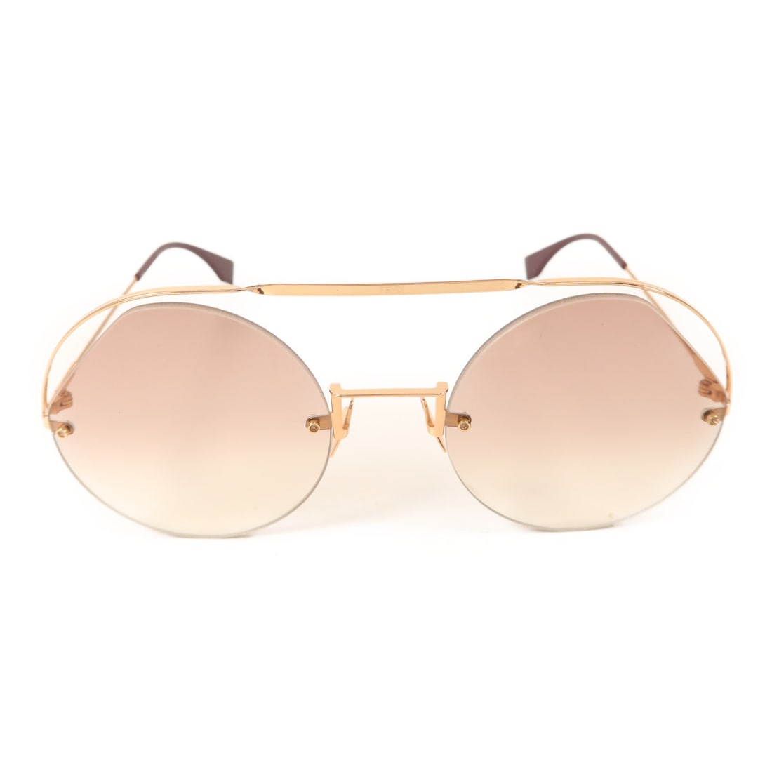 FF0325 S gold metal sunglasses by FENDI for women (1 of 13)