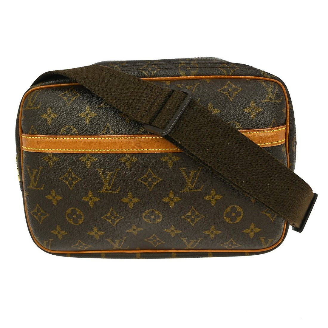 Louis Vuitton Reporter PM Monogram Canvas Small Shoulder Bag Brown M45254: Louis Vuitton Reporter PM Monogram Canvas Small Shoulder Bag Brown M45254 This Louis Vuitton Reporter PM Messenger Shoulder Bag features the iconic monogram canvas leather exterior and an adjustable c