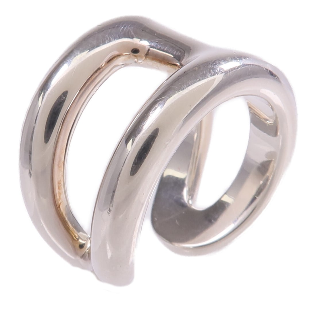 Hermes Osmose Silver 925 Women's Ring Size 4.5: Hermes Osmose Silver 925 Women's Ring Size 4.5 This HERMES Osmose Small Ring is crafted from 925 sterling silver and features a sleek, minimalist design. Sized at US 4.5, it is intended for women and 