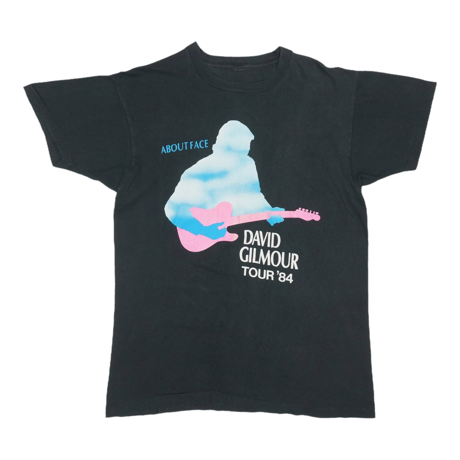Vintage 1984 David Gilmour About Face Concert Black Cotton T Shirt (1 of 6)