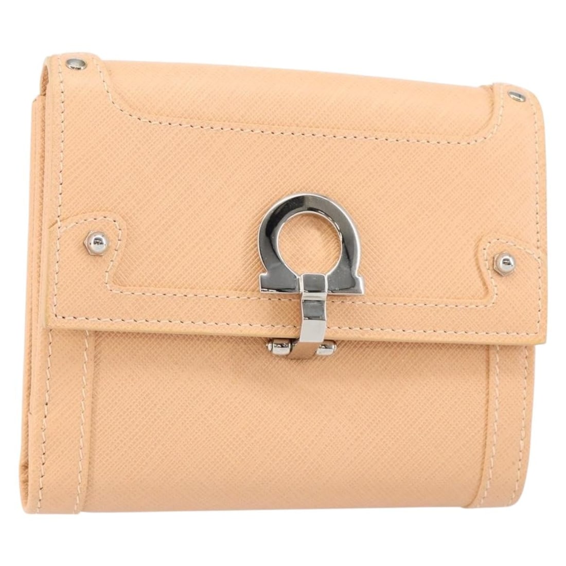 Salvatore Ferragamo Pink Leather Gancini Bifold Wallet Made in Italy: Salvatore Ferragamo Pink Leather Gancini Bifold Wallet Made in Italy This exquisite Salvatore Ferragamo Gancini Bifold Wallet showcases elegant craftsmanship with its luxurious pink leather exterior. 