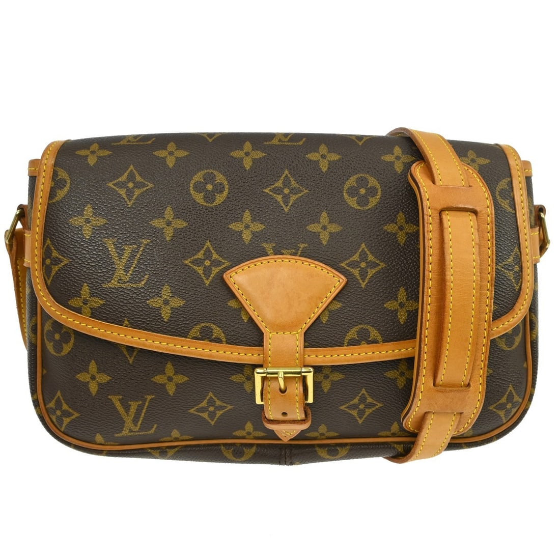 Louis Vuitton Sologne Monogram Canvas Crossbody Flap Bag M42250: Louis Vuitton Sologne Monogram Canvas Crossbody Flap Bag M42250 This Louis Vuitton Monogram Sologne shoulder bag features the iconic Monogram canvas leather exterior, complemented by a brown color and