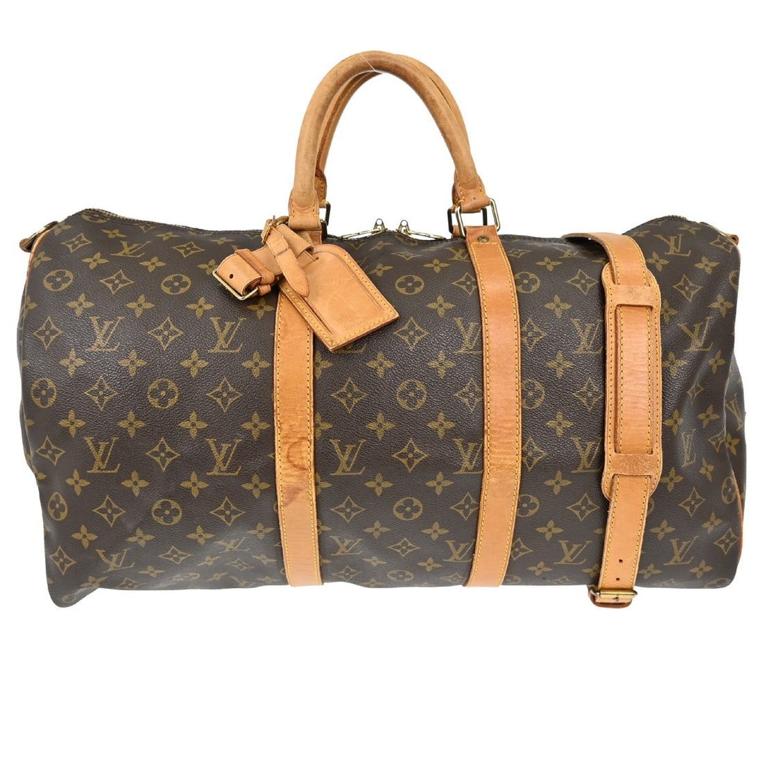 Louis Vuitton Keepall Bandouliere 50 Monogram Canvas Travel Bag M41416: Louis Vuitton Keepall Bandouliere 50 Monogram Canvas Travel Bag M41416 The Louis Vuitton Keepall Bandouliere 50 is a large vintage handbag crafted from signature monogram canvas with leather handles a