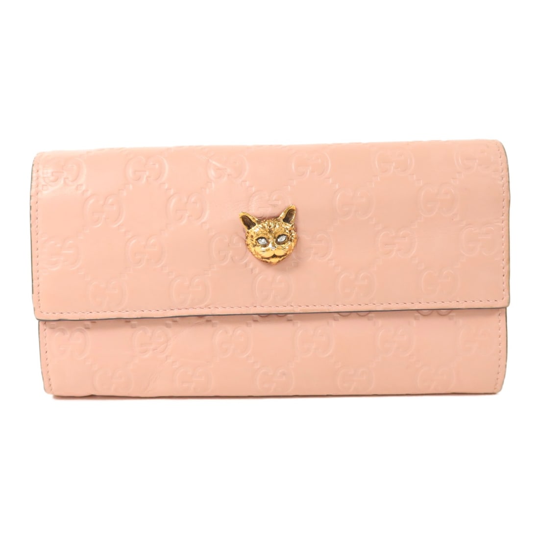 Gucci GG Guccissima Pink Calfskin Bifold Wallet GHW: Gucci GG Guccissima Pink Calfskin Bifold Wallet GHW This Gucci Guccissima long wallet features a bifold design crafted from pink calfskin leather. Designed for women, it offers a stylish and functiona