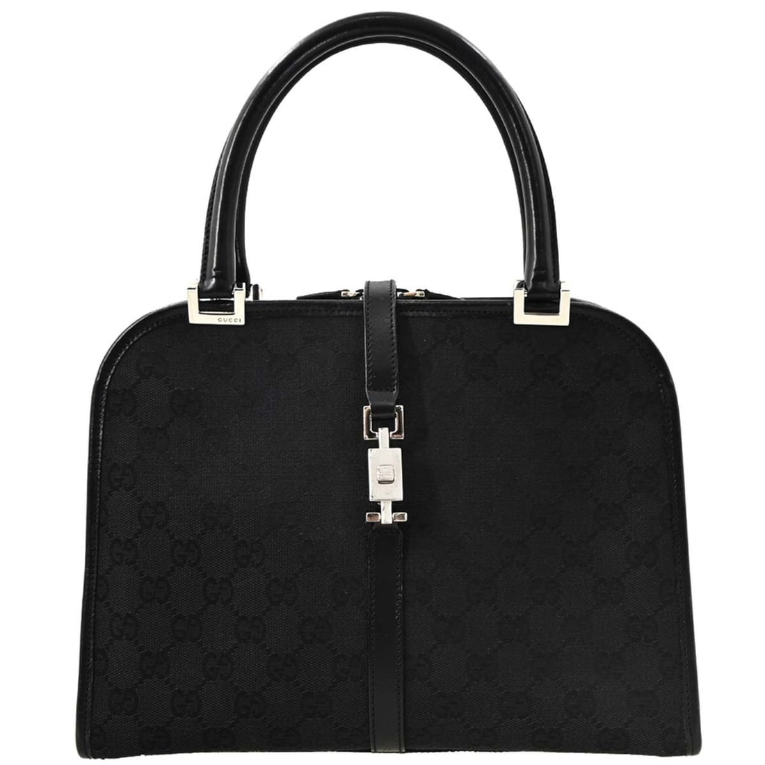 Gucci GG Jackie Vintage Black Handbag 002.1071 1669: Gucci GG Jackie Vintage Black Handbag 002.1071 1669 Introducing the Gucci Black GG Jackie Handbag, a stylish and timeless accessory that embodies luxury. Crafted from high-quality canvas leather, this