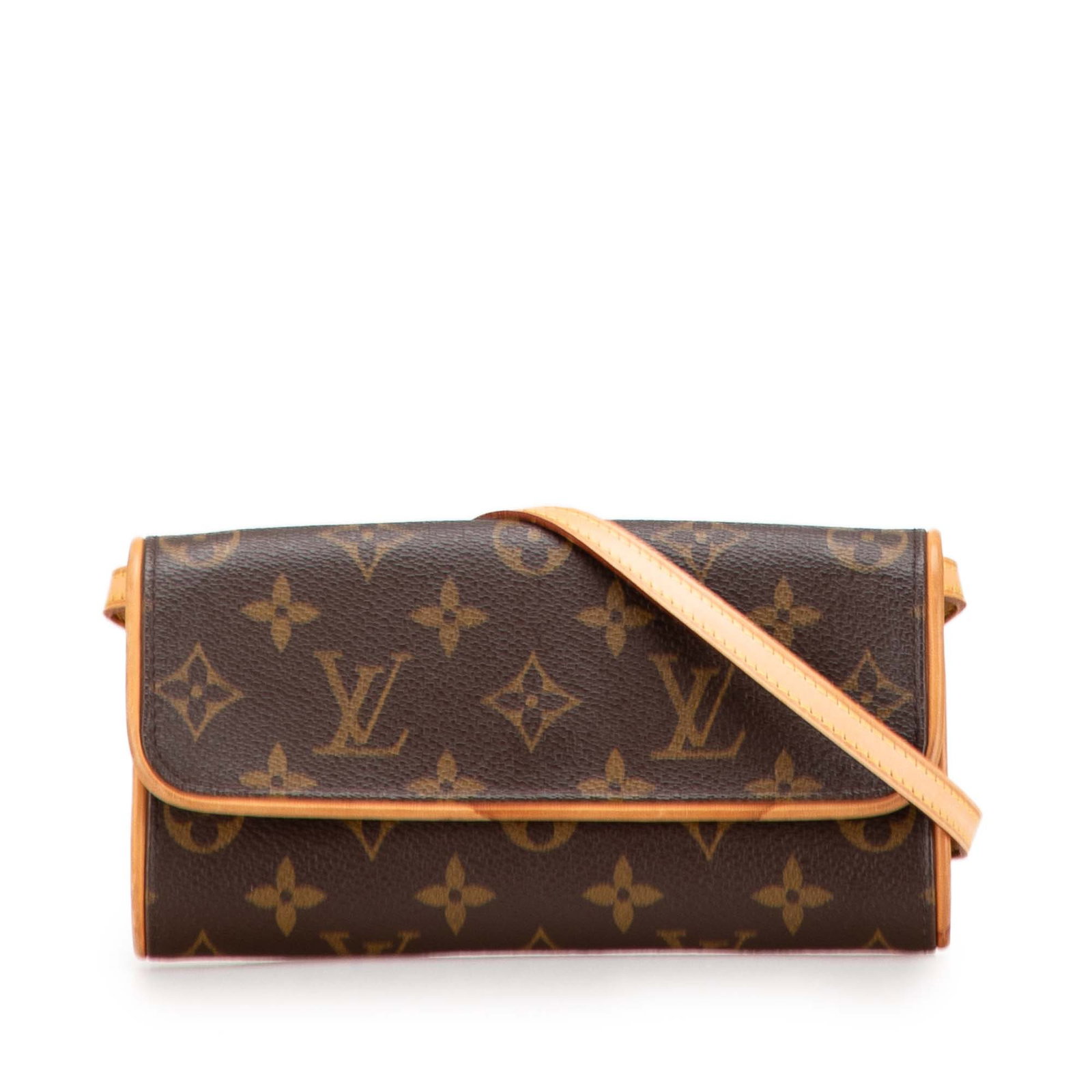 Louis Vuitton Monogram Pochette Twin PM Canvas Bag: Louis Vuitton Monogram Pochette Twin PM Canvas Bag The Louis Vuitton Monogram Pochette Twin PM is a stylish and functional bag crafted from iconic monogram canvas. It features a flat vachetta leather 
