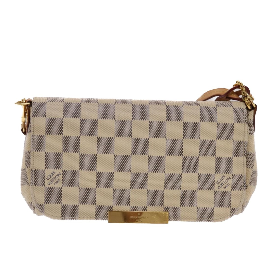 White Canvas Louis Vuitton Favorite Shoulder Bag 21cm France: White Canvas Louis Vuitton Favorite Shoulder Bag 21cm France This Louis Vuitton Favorite Handbag features the iconic Damier pattern in white canvas. Designed for women, it offers a compact and stylish