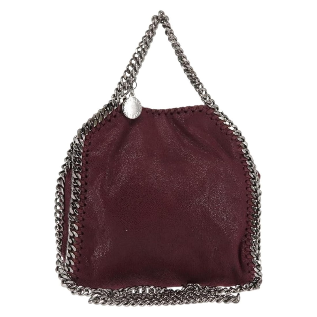 Falabella Bordeaux Polyester Shoulder Bag by Stella MacCartney with Chain Detail: Falabella Bordeaux Polyester Shoulder Bag by Stella MacCartney with Chain Detail This Stella McCartney Falabella Chain Shoulder Bag features a stylish Bordeaux polyester exterior and is designed for w