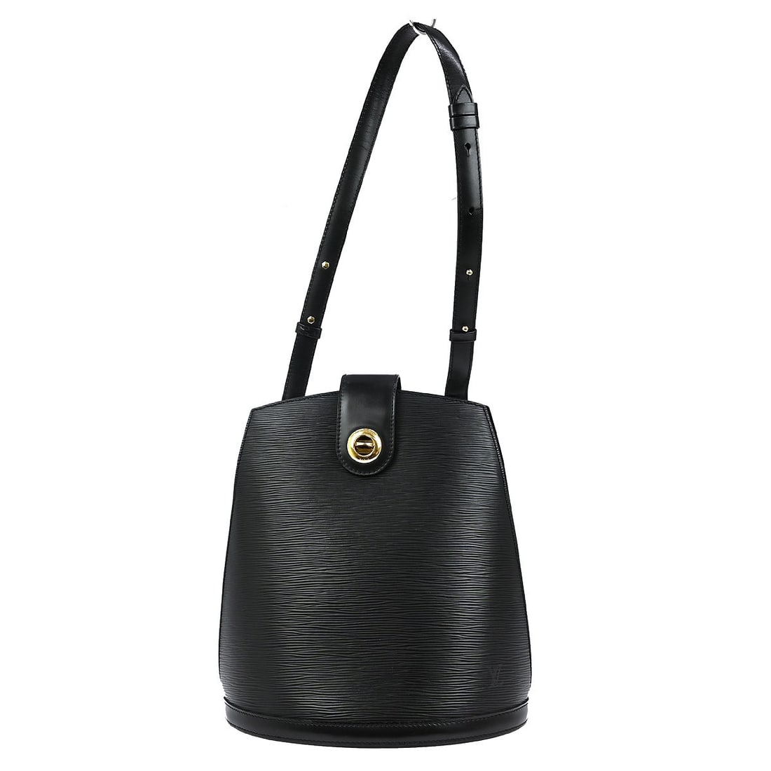 Louis Vuitton Cluny Black Epi Leather Shoulder Bag: Louis Vuitton Cluny Black Epi Leather Shoulder Bag This Louis Vuitton Cluny shoulder bag features the brand's signature black Epi leather exterior, complemented by an Alcantara lining. Designed with a