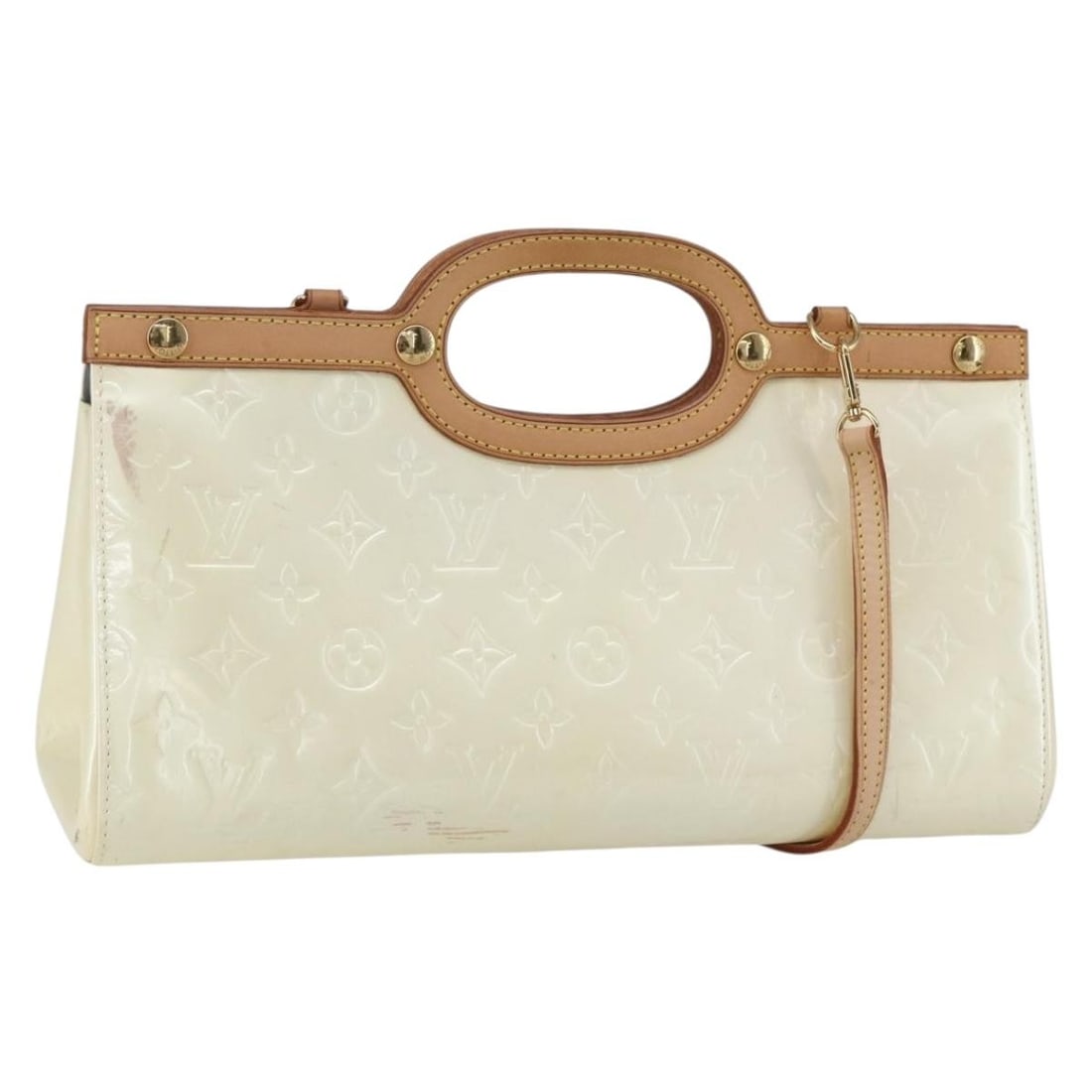 LOUIS VUITTON Monogram Vernis Roxbury Drive Handbag Perle M91374 Auth: LOUIS VUITTON Monogram Vernis Roxbury Drive Handbag Perle M91374 Auth Elevate your accessory collection with the LOUIS VUITTON Monogram Vernis Roxbury Drive Bag in a stunning Perle color. Crafted in S
