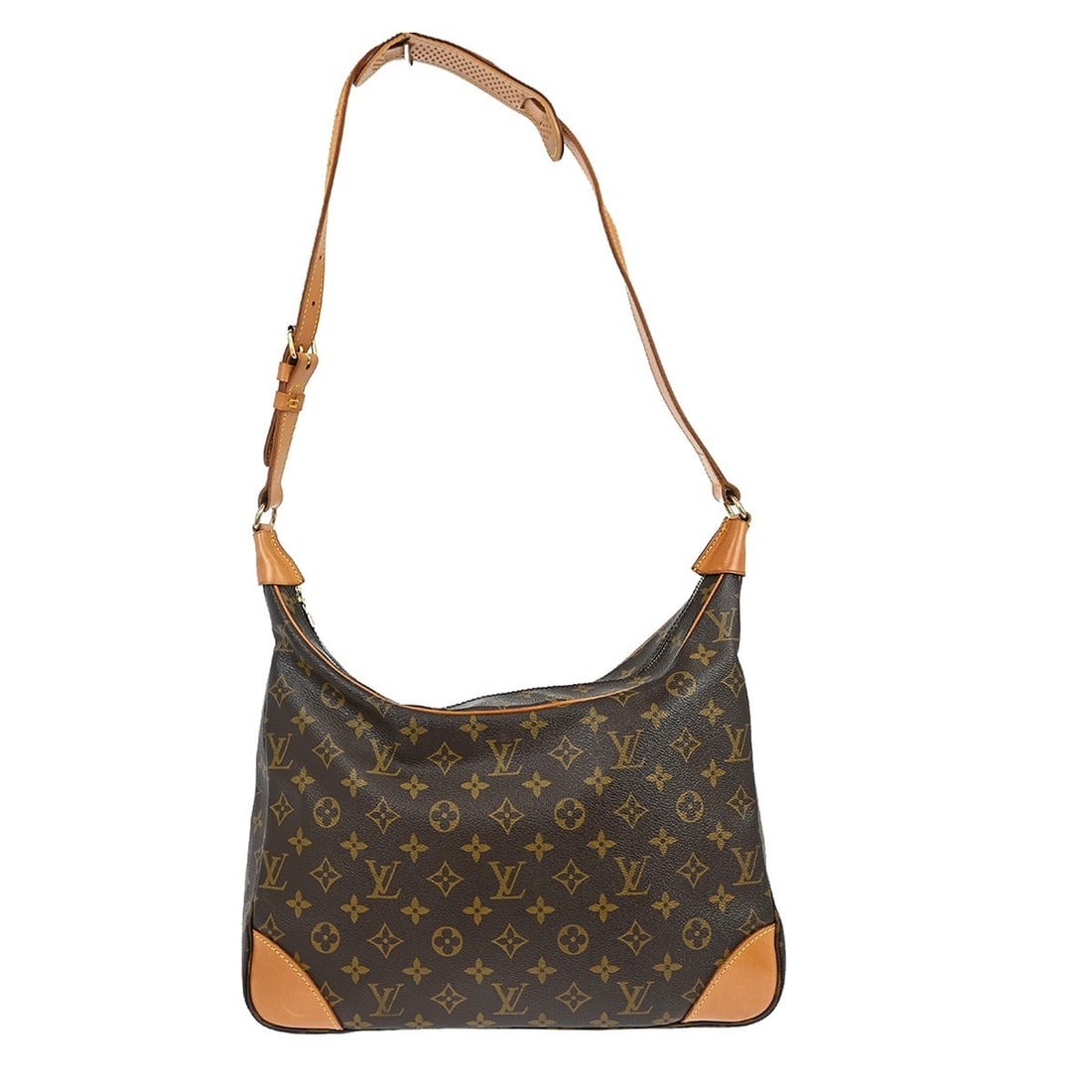 Louis Vuitton Boulogne 35 Monogram Leather Shoulder Bag M51260 Vintage: Louis Vuitton Boulogne 35 Monogram Leather Shoulder Bag M51260 Vintage This Louis Vuitton Monogram Boulogne 35 shoulder bag features the iconic monogram pattern on brown leather with beige leather han