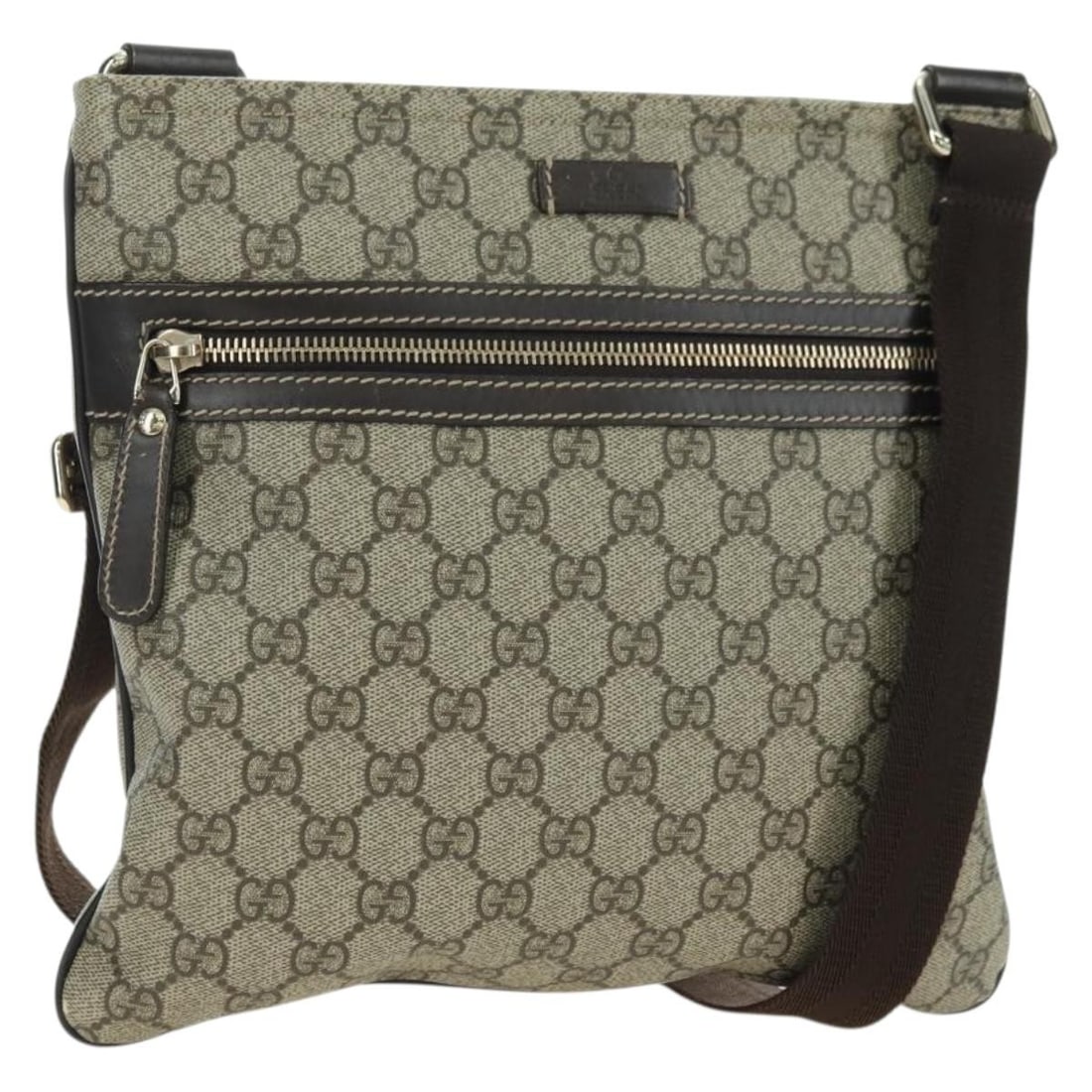 Gucci GG Supreme beige gold shoulder bag 295257 with dust bag: Gucci GG Supreme beige gold shoulder bag 295257 with dust bag This GUCCI GG Supreme shoulder bag features a beige and gold color scheme with PVC leather and GG canvas materials. Designed for women, it