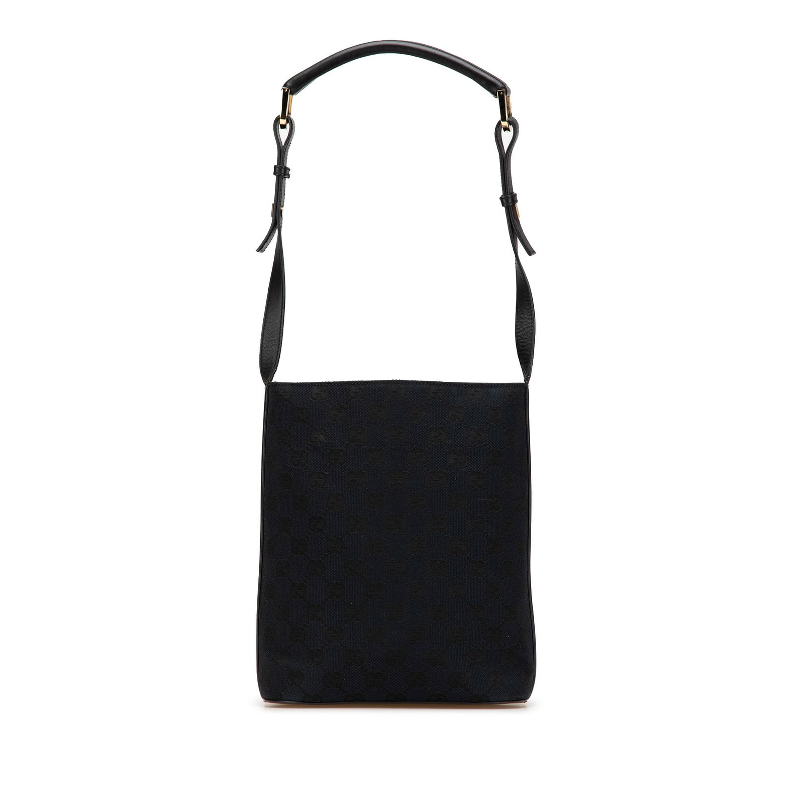 Gucci GG Canvas Shoulder Bag Blue Fabric with Leather Trim (1 of 13)