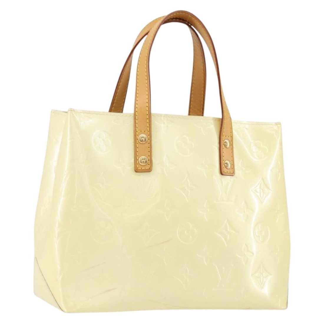 LOUIS VUITTON Monogram Vernis Reade PM Hand Bag Perle M91336 Auth: LOUIS VUITTON Monogram Vernis Reade PM Hand Bag Perle M91336 Auth This LOUIS VUITTON Monogram Vernis Reade PM Hand Bag is a stunning accessory crafted from high-quality patent leather in a lovely Perl