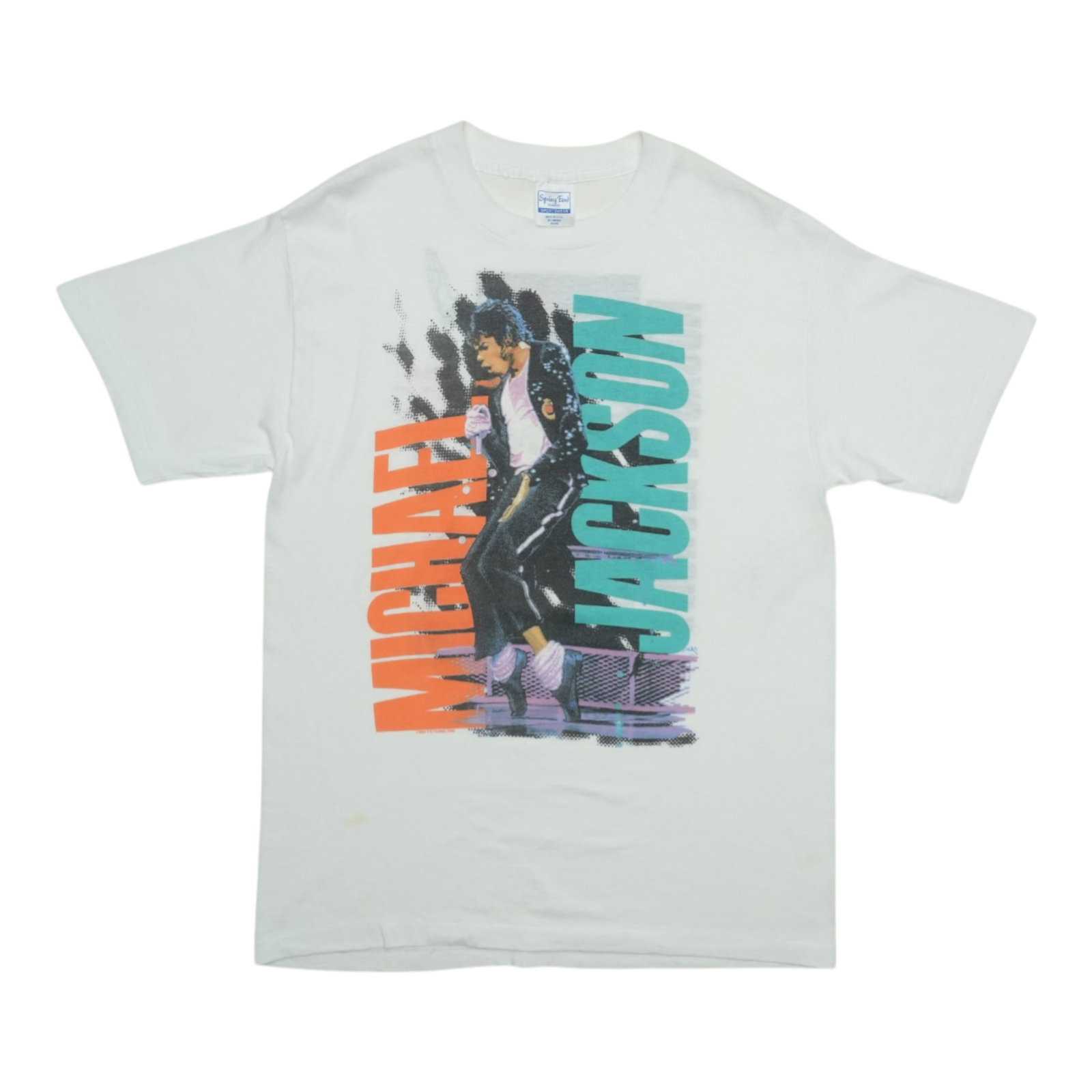Vintage 1988 Bad Tour Michael Jackson Graphic T Shirt White XL (1 of 9)