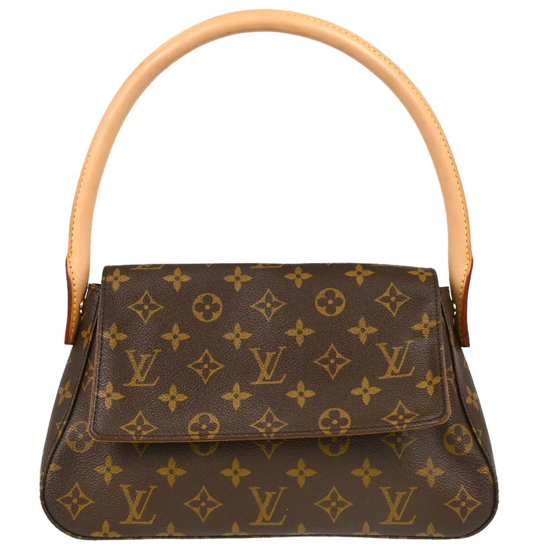 Louis Vuitton Mini Looping Handbag M51147 Monogram Canvas Brown: Louis Vuitton Mini Looping Handbag M51147 Monogram Canvas Brown Introducing the Louis Vuitton Monogram Mini Looping Handbag, a stylish accessory perfect for casual occasions. This small handbag featur