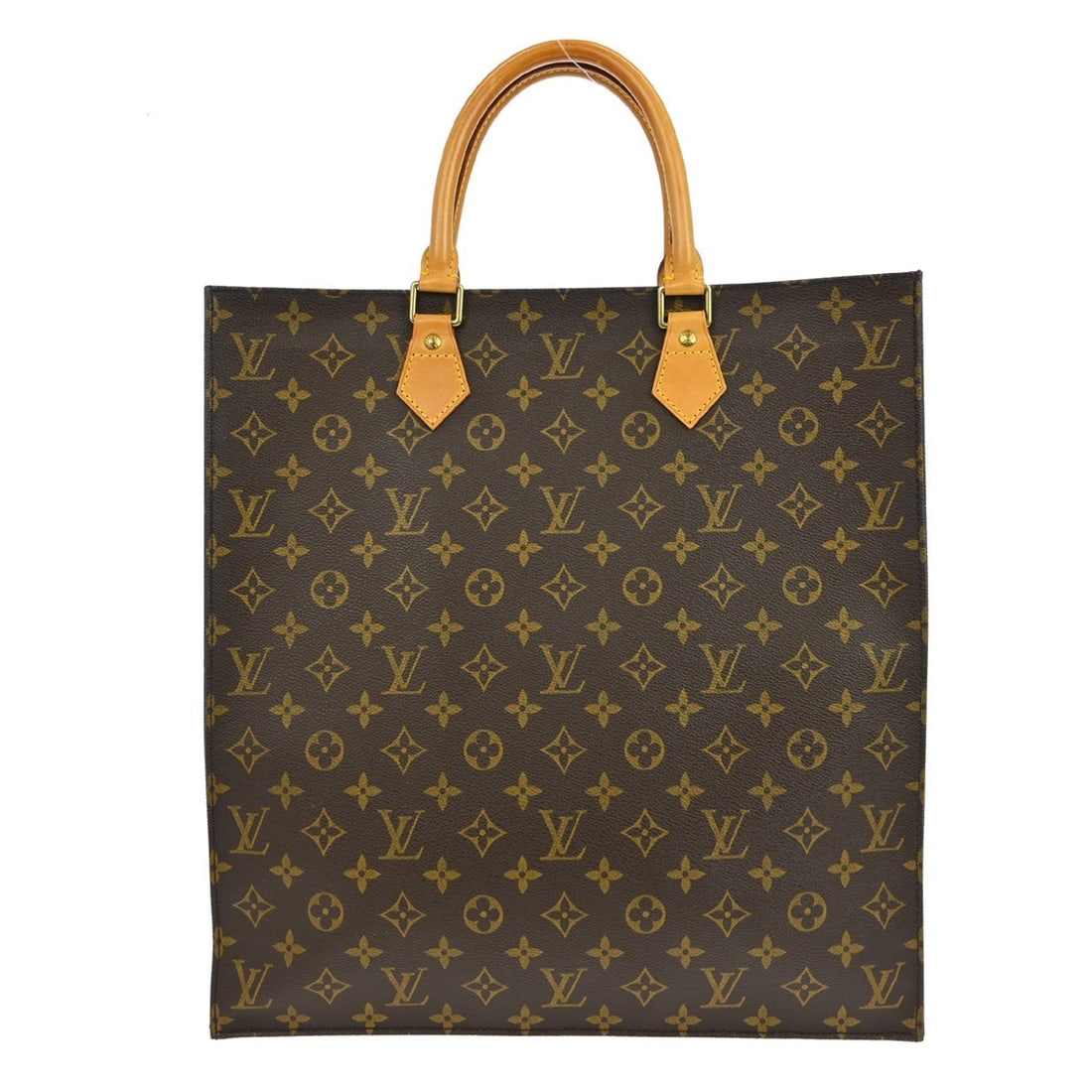 Louis Vuitton Sac Plat Monogram Canvas Medium Tote Bag M51140: Louis Vuitton Sac Plat Monogram Canvas Medium Tote Bag M51140 This Louis Vuitton Sac Plat tote bag features the iconic monogram canvas exterior with beige leather double handles. Designed for unisex a